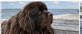 Zeke by the water